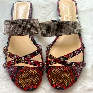 Embellished sandals by Jessica Simpson
